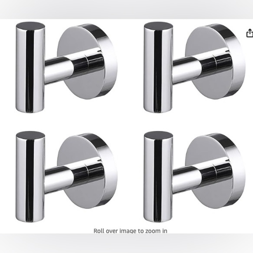 Chrome hooks. Modern. Brand new. In original box.